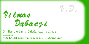 vilmos daboczi business card